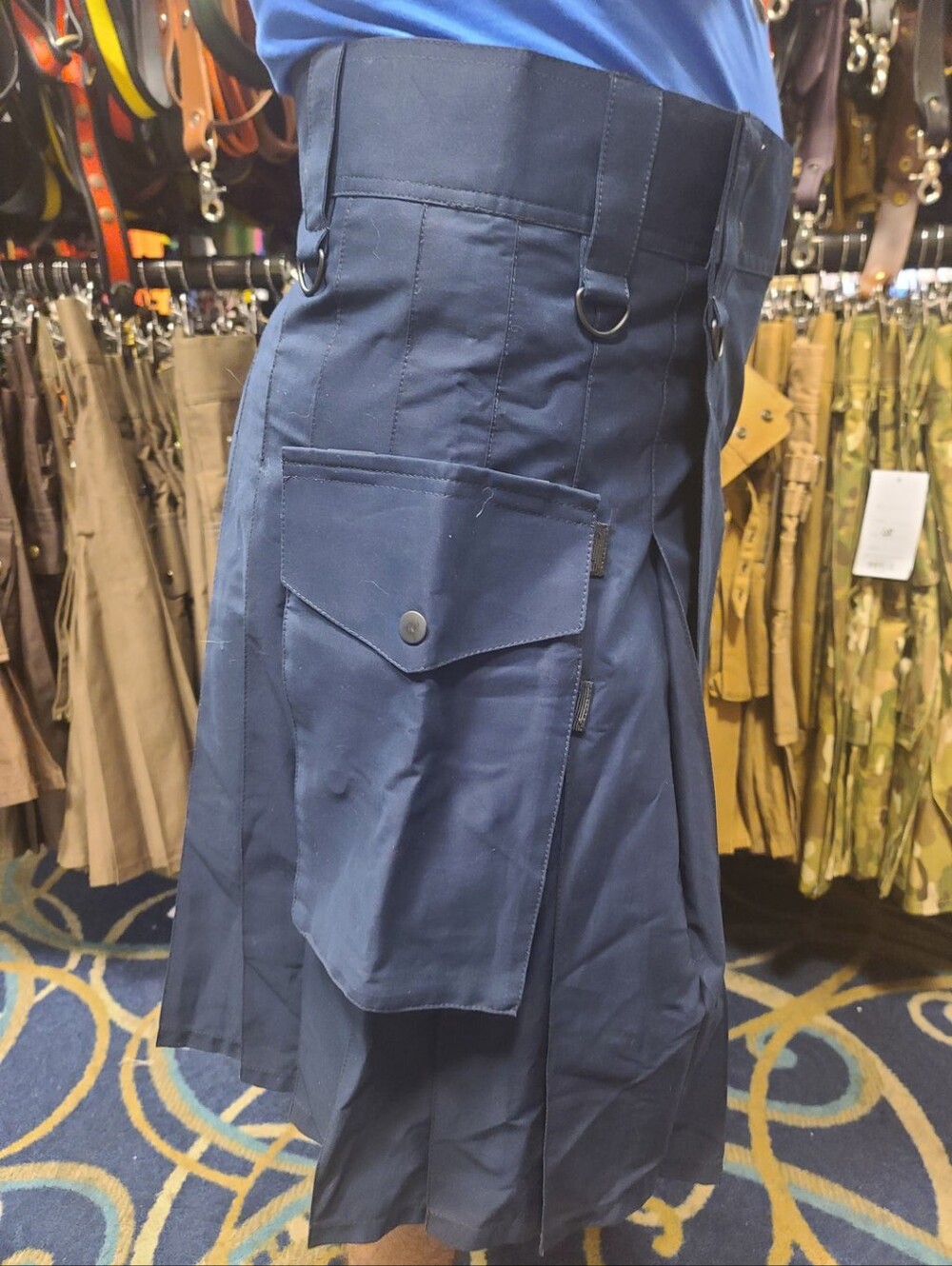 Kilted bros Mens navy blue utility kilt ,  Heavy Duty, Durable, sz 50 Exc Cond